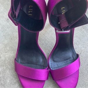 Purple Ankle strap heels